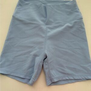 Women’s High-Waist Athletic Bike Shorts — Light Blue/periwinkle